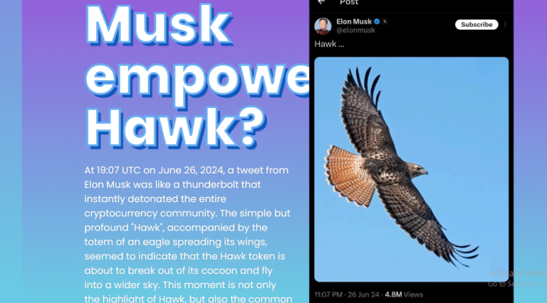 Hawk: the emerging meme coin who is flying over sky and backed by Elon Musk